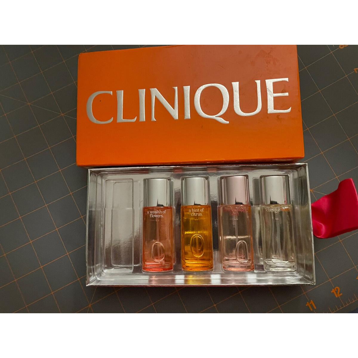 Vtg Complete Happiness Clinique Perfume .24 Oz X 4 Set