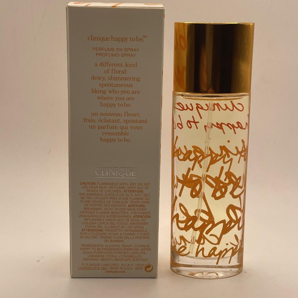 Happy TO BE By Clinique 1.7 oz For Women Parfum Spray Rare