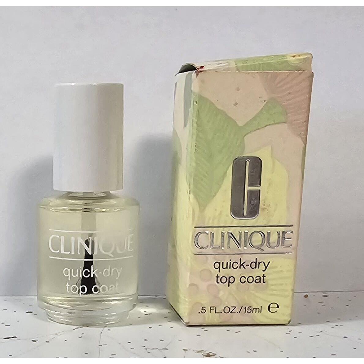 Clinique Quick Dry Top Coat - Full Size .5 fl oz - Rare Htf