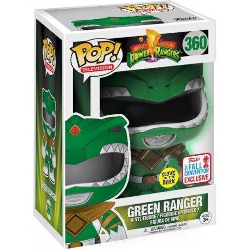 Funko Pop Television Power Rangers Green Ranger Glow in The Dark 360