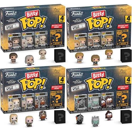 Funko Bitty Pop Lord of The Rings Mini Collectible Toys 4-Pack Set of 4 Sets