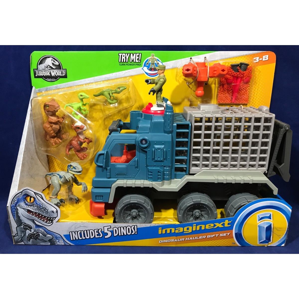 Dinosaur Hauler Gift Set - Includes 5 Dinos Jurassic World Imaginext Compies