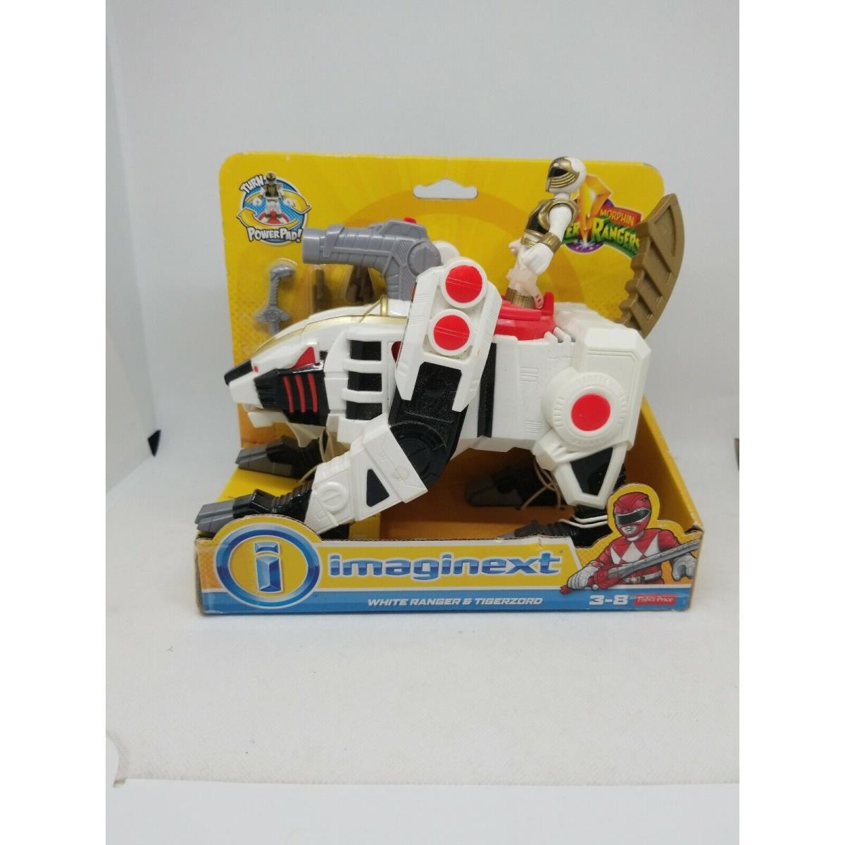 Imaginext Power Rangers White Ranger and Tigerzord Fisher Price