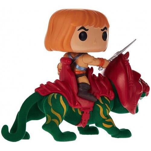 Pop Rides He-man on Battle Cat Vinyl Figure 84 Flocked