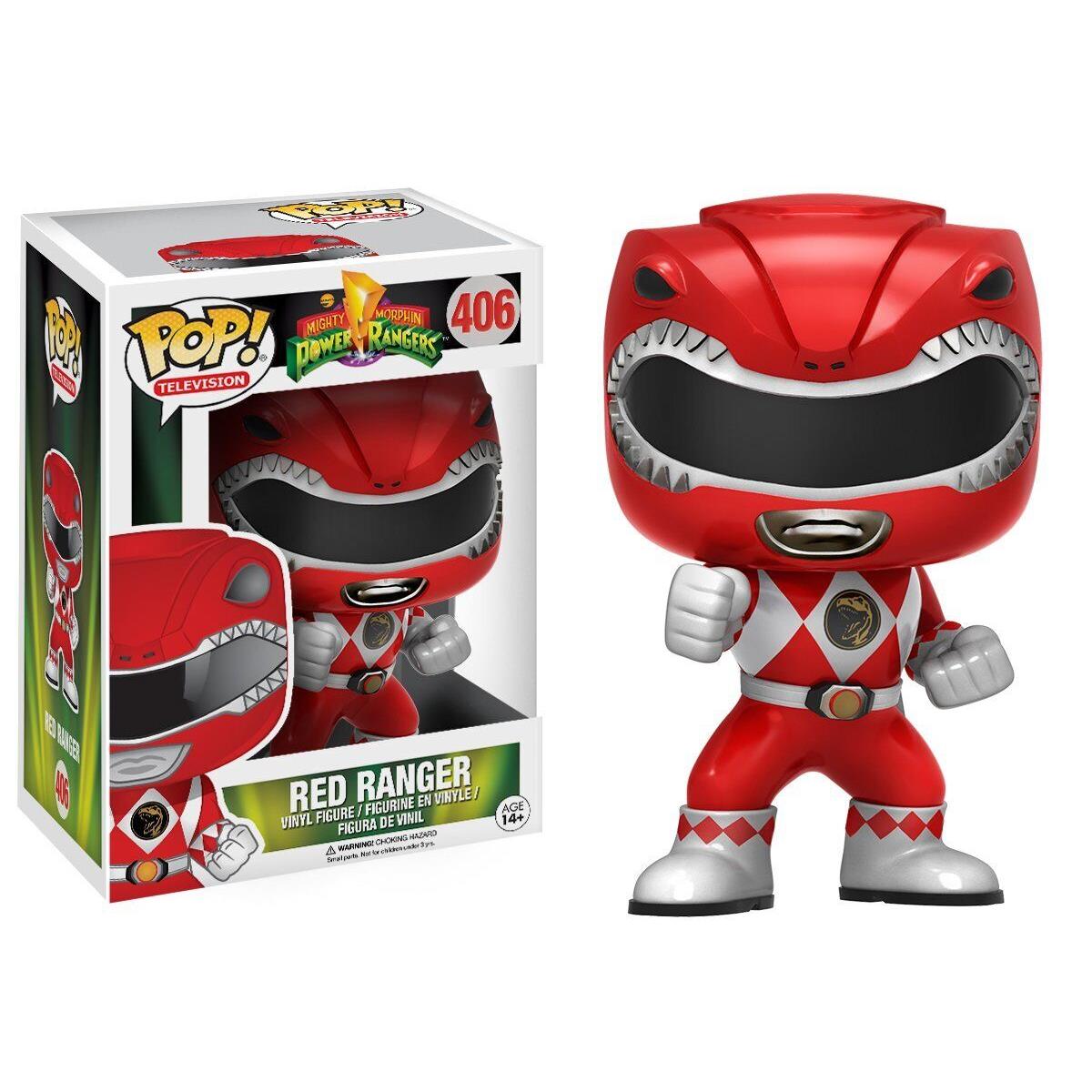 Funko Pop Television - Vinyl Figure - Power Rangers - Red Ranger - Red