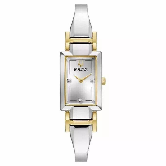 Bulova Classic Diamond Two-tone Stainless Steel Quartz Ladies Watch 98P229 - Quartz