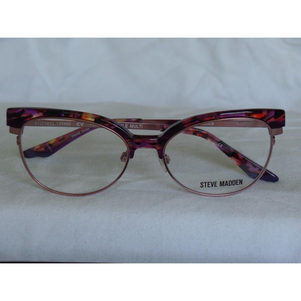 Steve Madden Eyeglass Frame Flairr Purple Multi 51-16-135