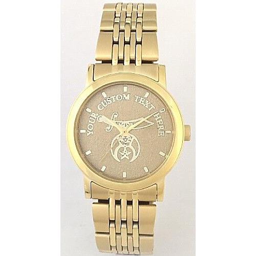 Citizen Brand Custom Shriner Medallion Dial Watch - All Gold Dial All Gold Dial