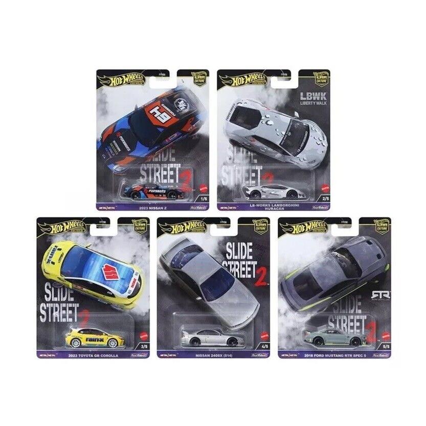 Hot Wheels Premium Car Culture Slide Street 2 Set of 5 1:64 Cars FPY86-959H