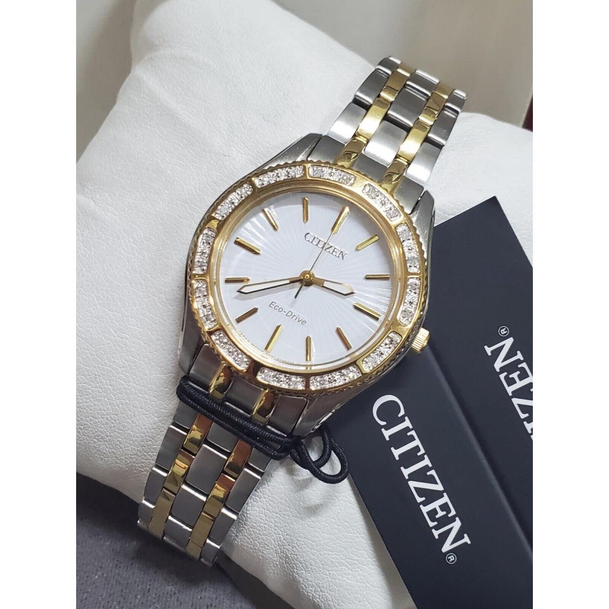 Citizen EM0244-55A Carina 24 Diamonds Two-tone Stainless Steel Womens Watch