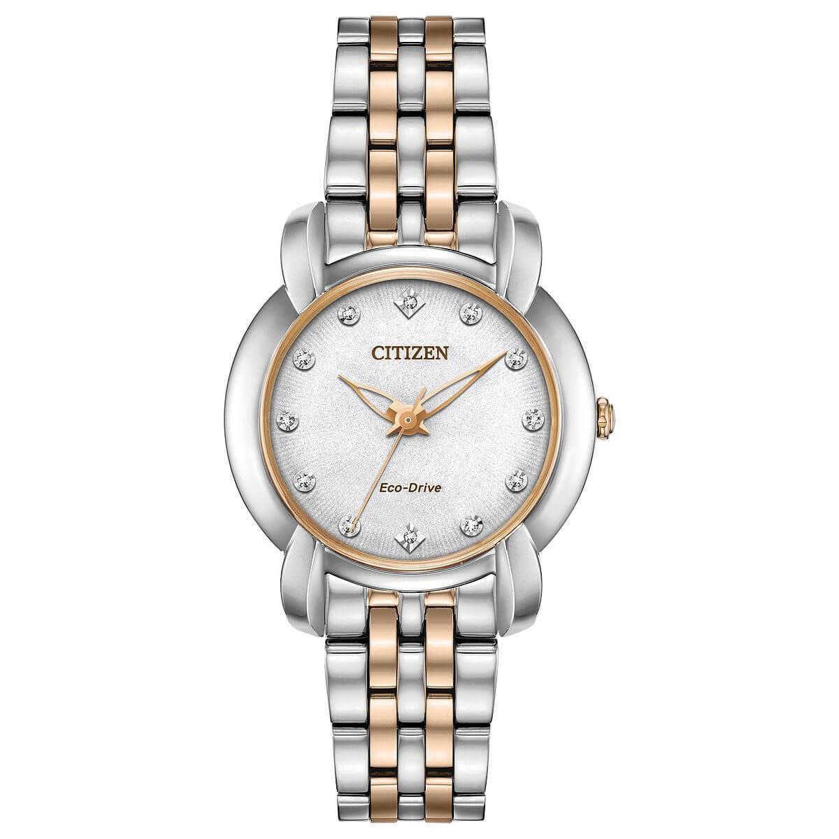 Citizen Jolie EM0716-58A Ladies 30mm White Dial Watch