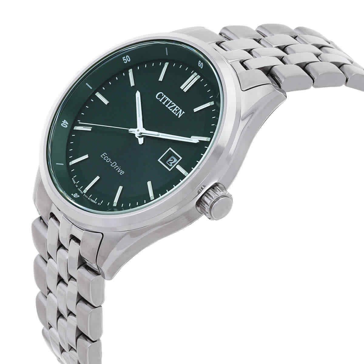 Citizen Eco-drive Green Dial Men`s Watch BM7569-89X