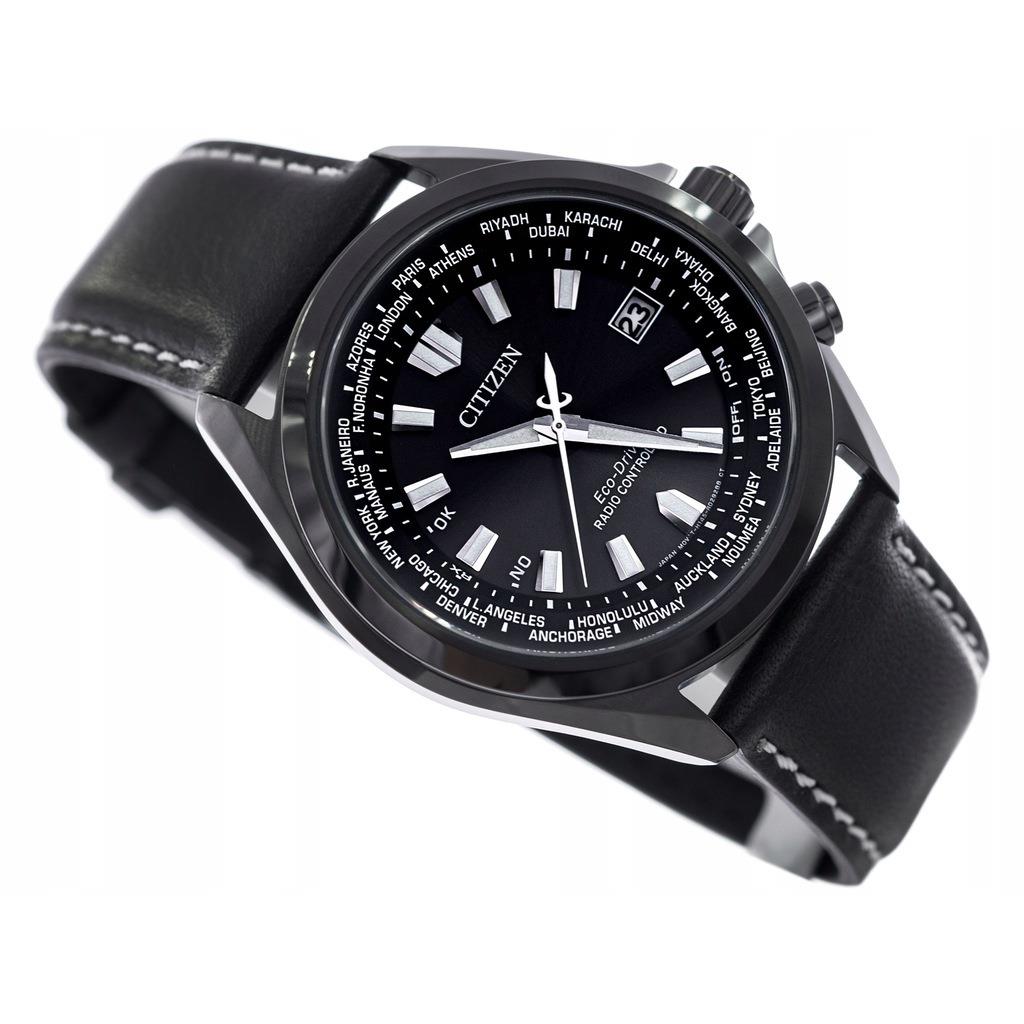 Citizen Radio Controlled Sapphire CB0225-14E World Time Black Dial Men`s Watch