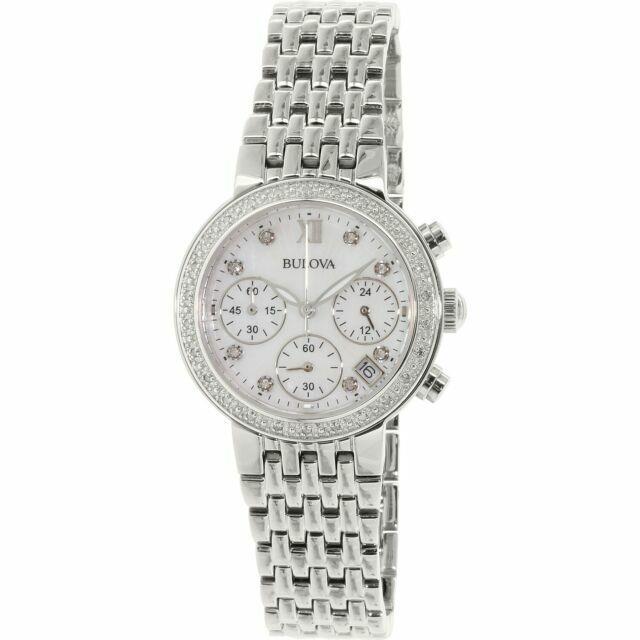 Bulova 96R204 Bulova 30MM Women`s Chronograph Stainless Steel Watch