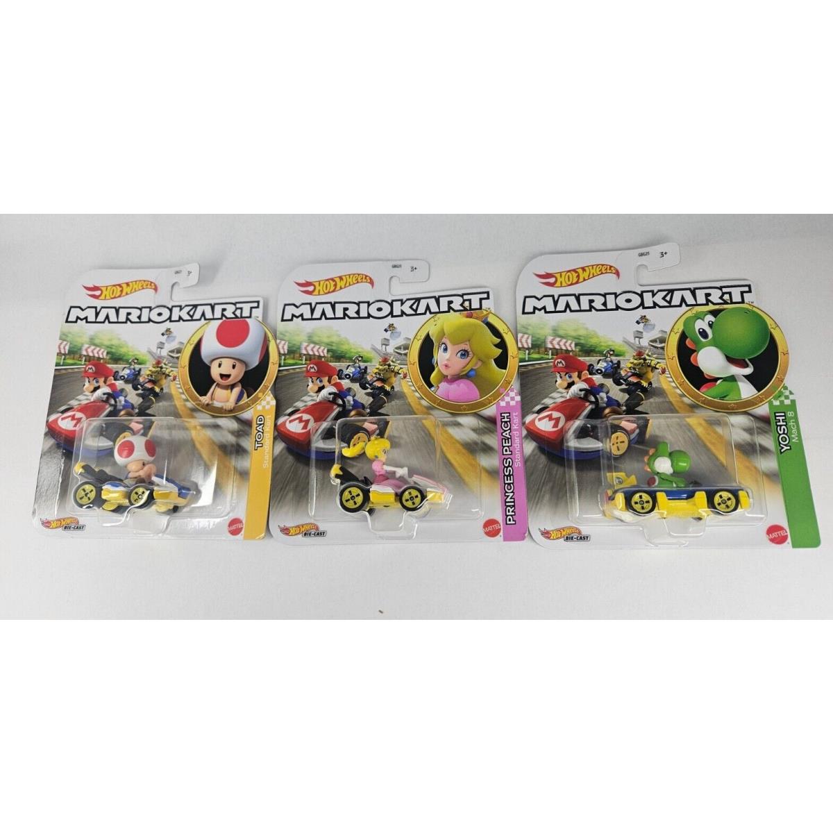 Mattel Hot Wheels Mario Kart 1:64 Die-cast Complete Car Series Complete 6/6