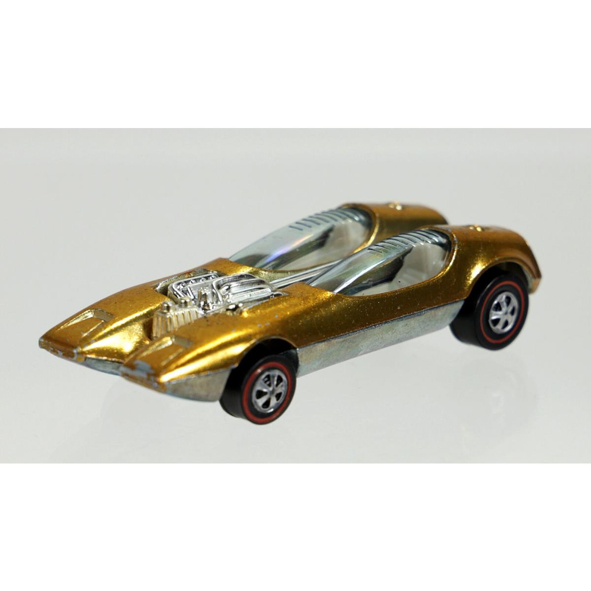 Vintage Hot Wheels Splittin` Image Redline 1968 Gold 1:64