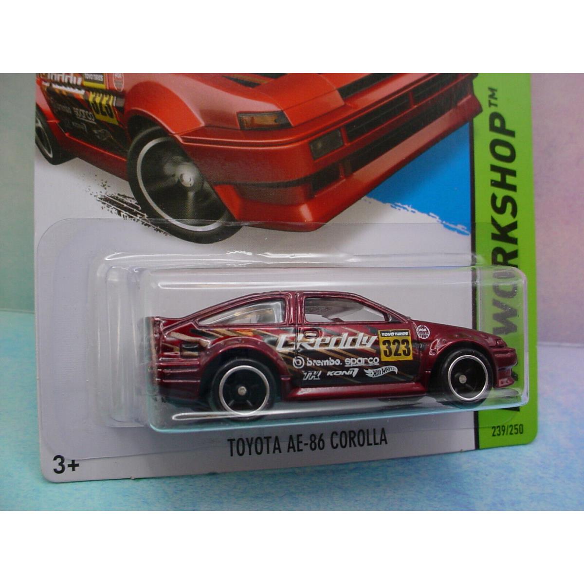 2015 Hot Wheels Super Treasure Hunt Toyota AE-86 Corolla Red Factory Protector