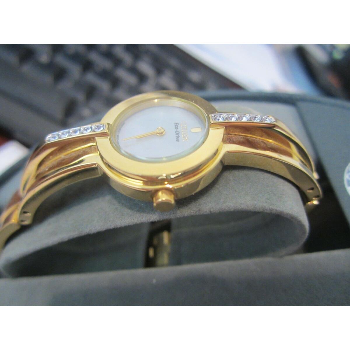 Citizen Eco-drive Stiletto Lady`s Watch Diamond All S/s Gold EG3122-57D