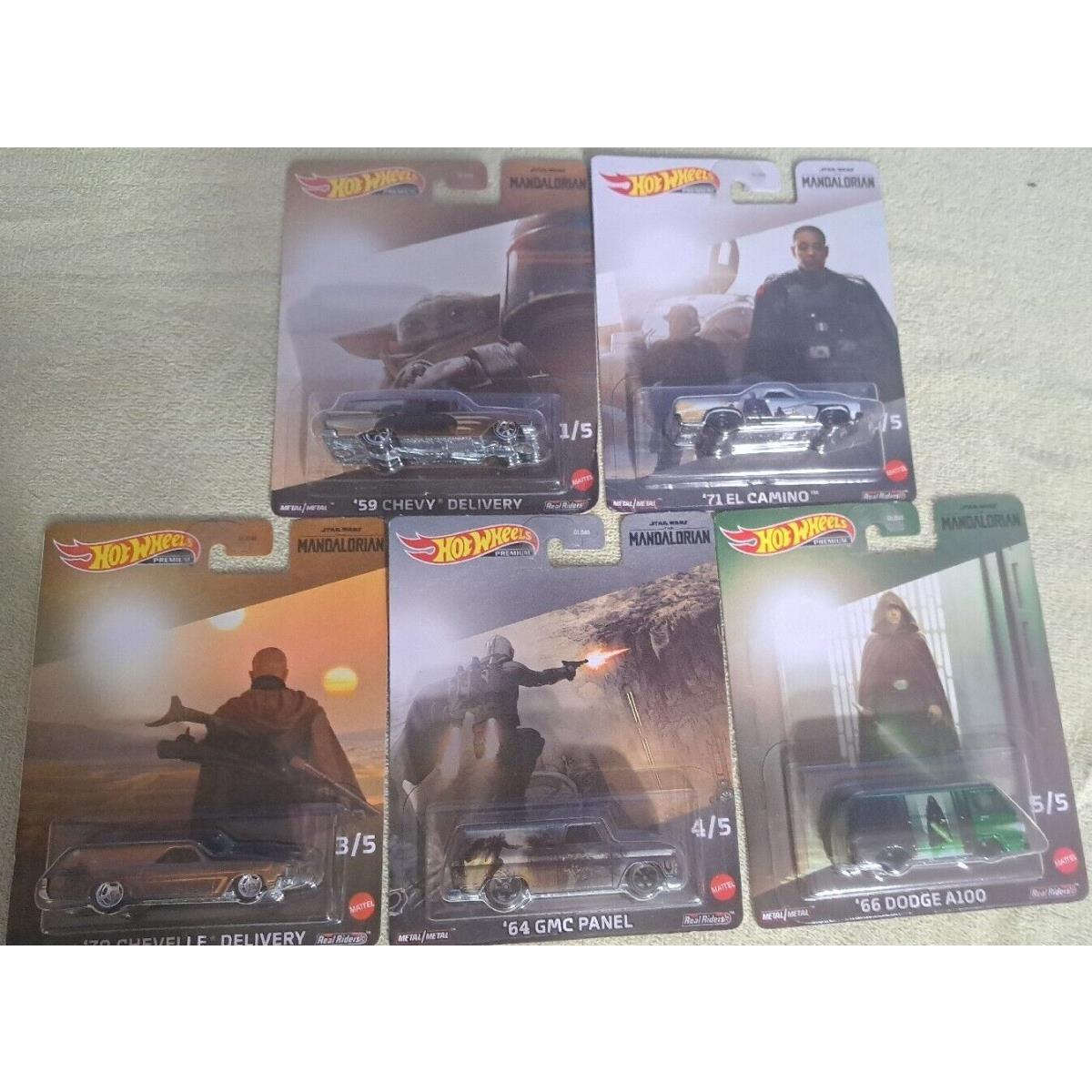 Hot Wheels Premium 2023 Star Wars Mandalorian Complete 5pcs Set