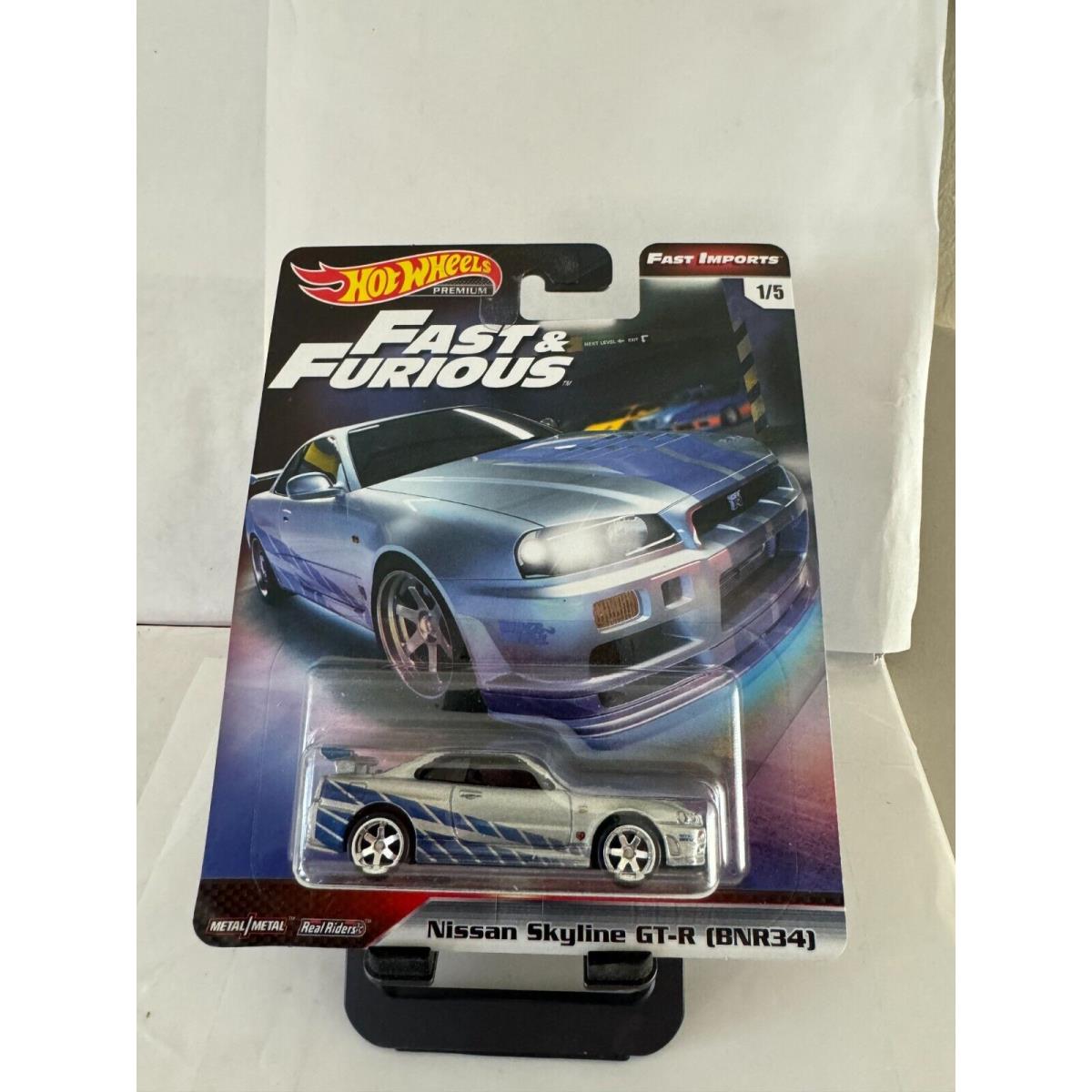 Hot Wheels Fast Furious Nissan Skyline Gt-r BNR34 Fast Imports Real Riders C8