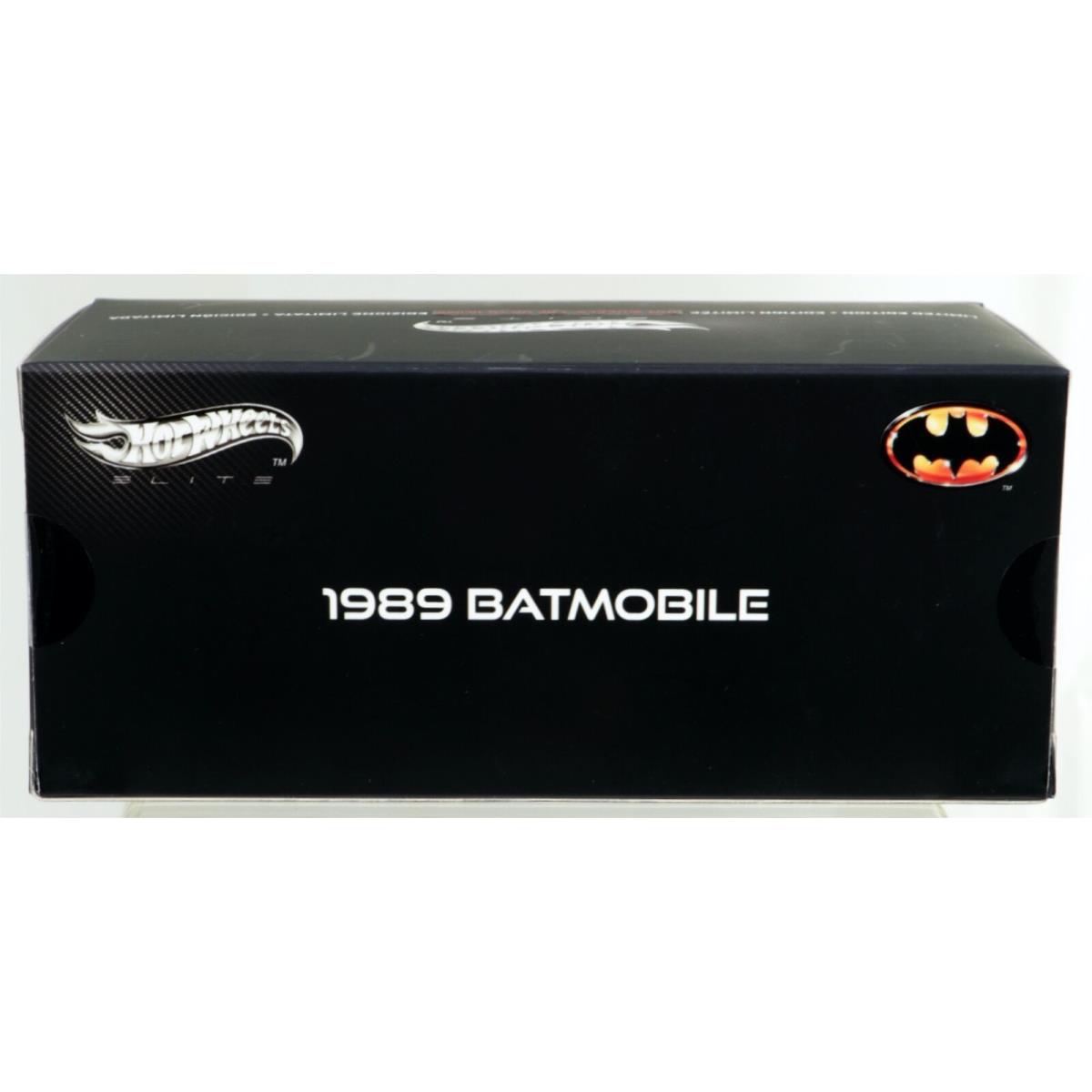 Hot Wheels Batman 1989 Batmobile Elite Limited Edition X5494 Nrfb 2012 1:43