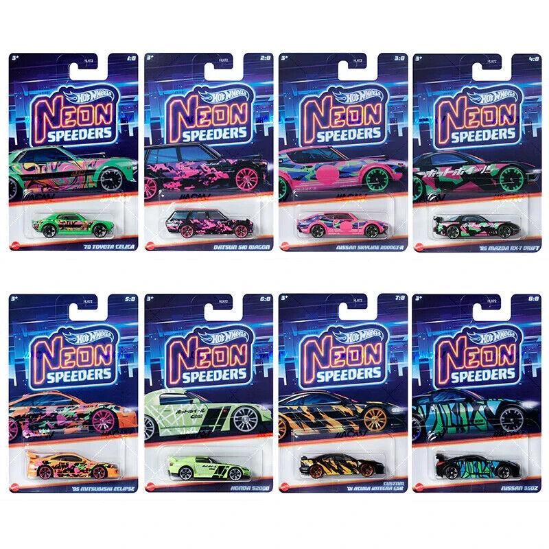 Hot Wheels 2024 Neon Speeders Series B Case Complete Set of 8 Cars HLH72-986B