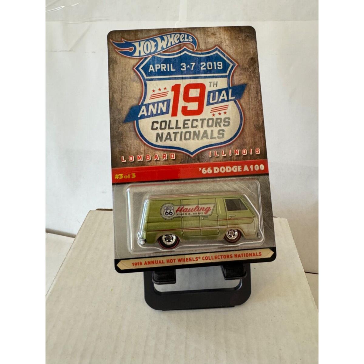 2019 Hot Wheels 19th Annual Collectors Nationals `66 Dodge A100 W/protector B4