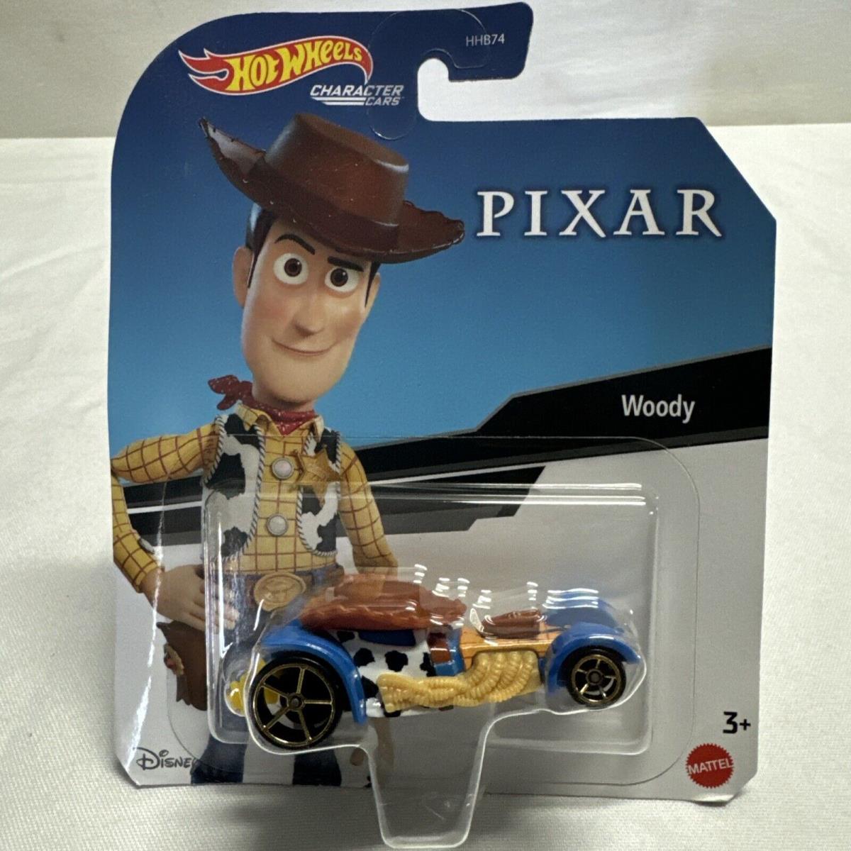 Includes Hot Wheels Character Cars Disney Pixar Woody Distress Box