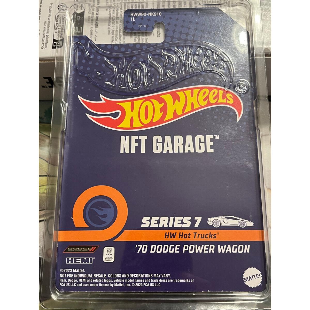 Hot Wheels Nftg Garage Series 7 - 70 Dodge Power Wagon - Green - Rare