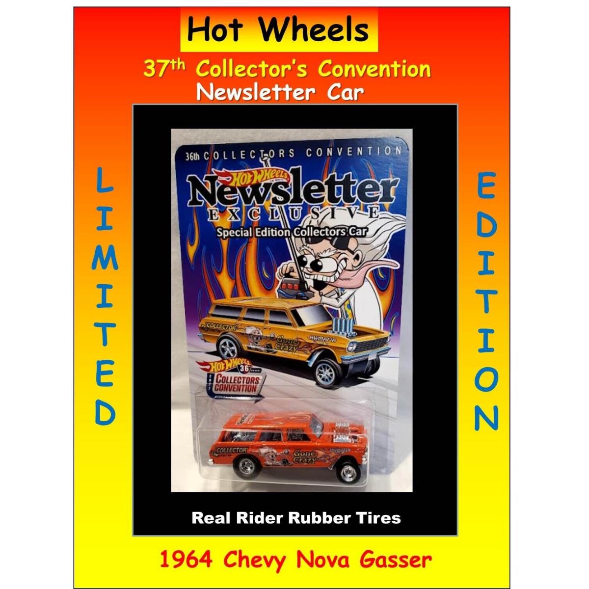 Hot Wheels 37th Collectors Convention Newsletter Custom 64 Chevy Nova Gasser RR