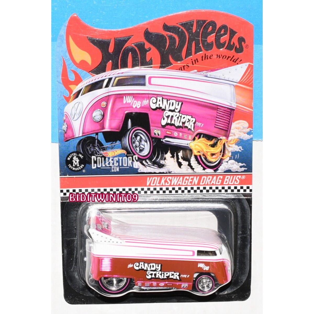 Hot Wheels 2021 Rlc Volkswagen Drag Bus Candy Striper 8343/20000