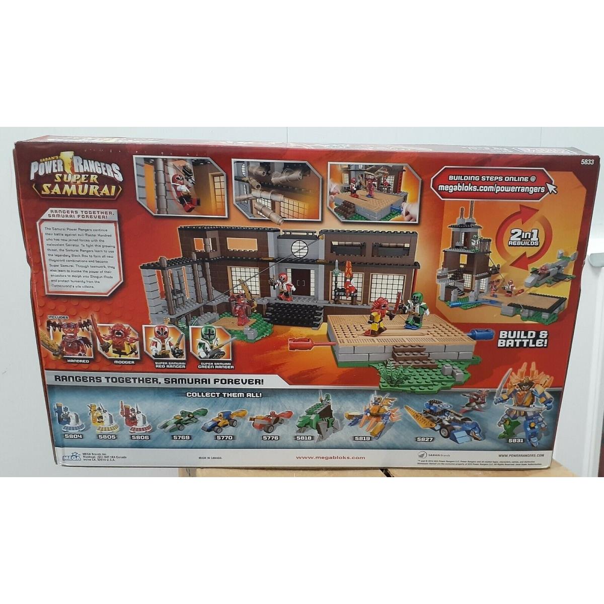 Mega Bloks 5833 Power Rangers Super Samurai - Samurai HQ Battle Set 518 Pcs