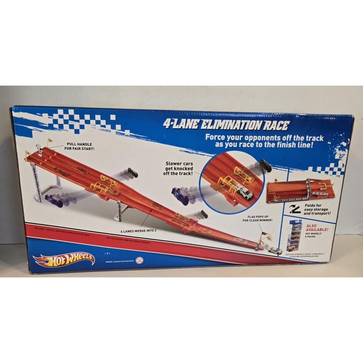 Hot Wheels 4-LANE Elimination Race Set - Fold UP - 2011 Mattel