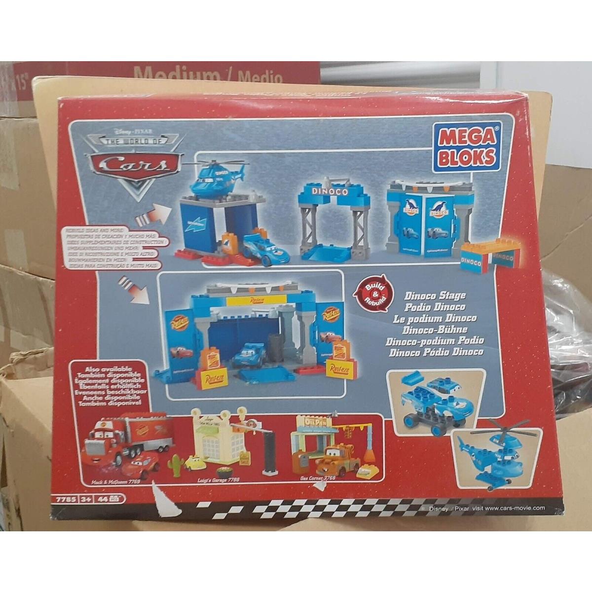 Mega Bloks Pixar Cars 7785 Dinoco Stage Podio The World of Cars