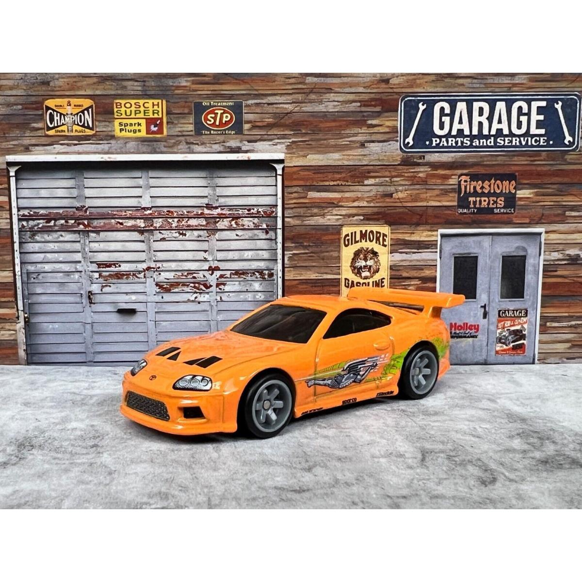 Hotwheels Premium Toyota Supra Orange Fast and Furious C8