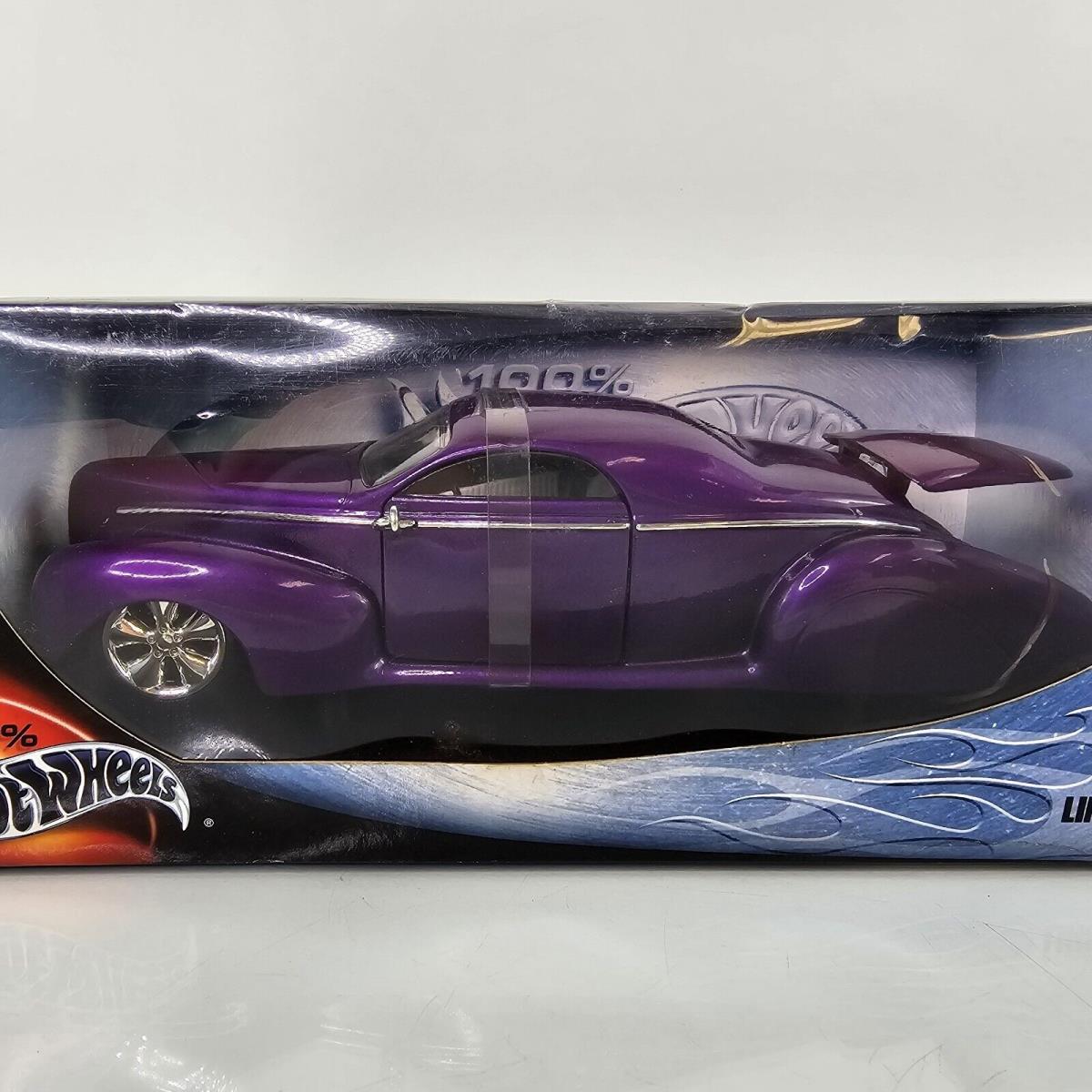 Hot Wheels 1937 Lincoln Zephyr Purple 1/18 Diecast Luxury 29229 Mattel