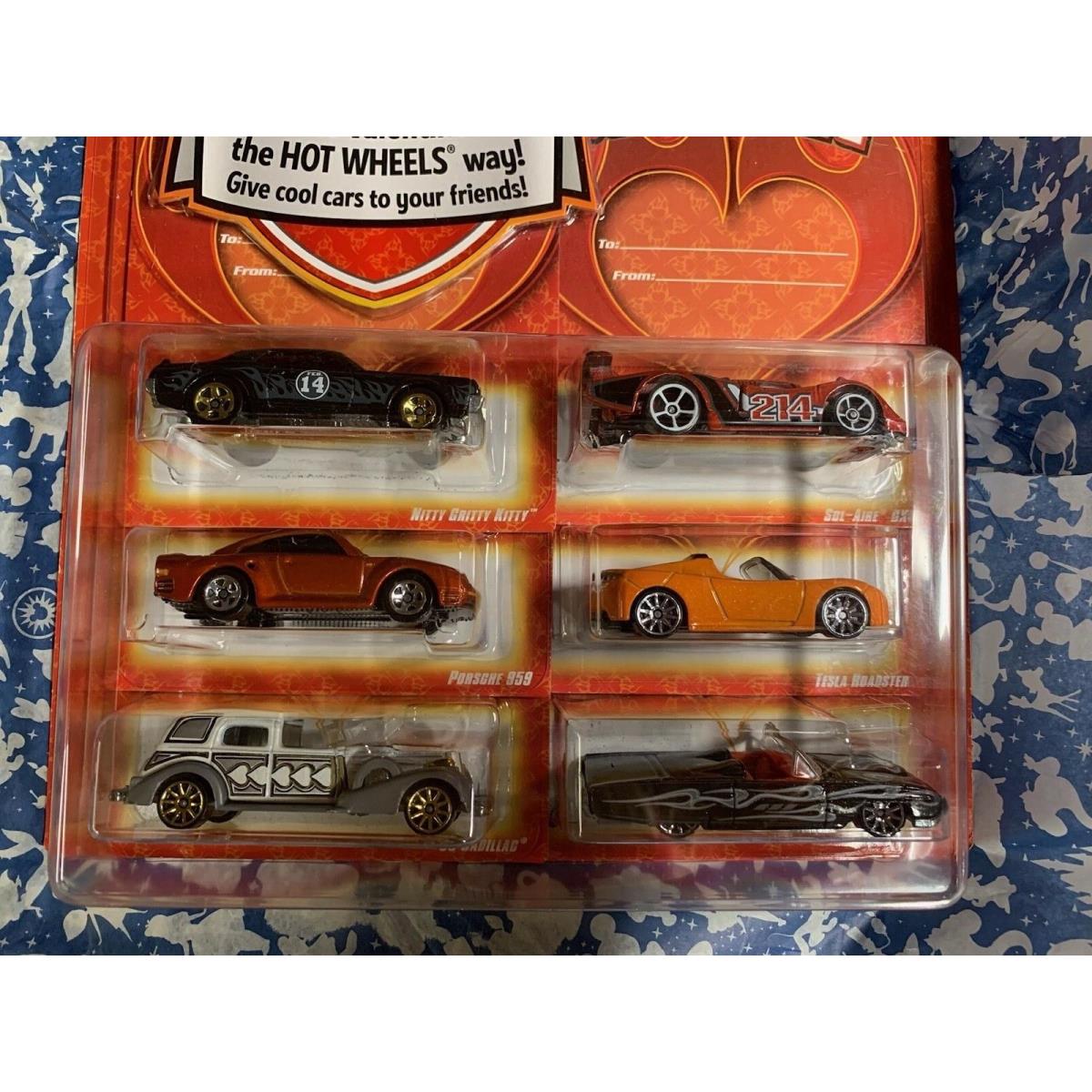 Hot Wheels 2009 Valentines Day 6 Car Set Target Exclusive