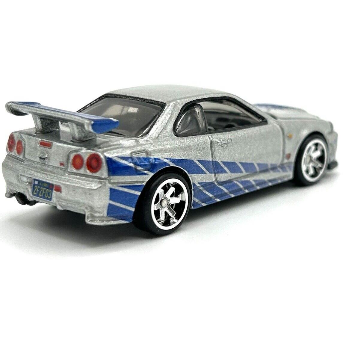 Hot Wheels Nissan Skyline Gt-r R34 Fast Furious Premium Loose Rare - Silver