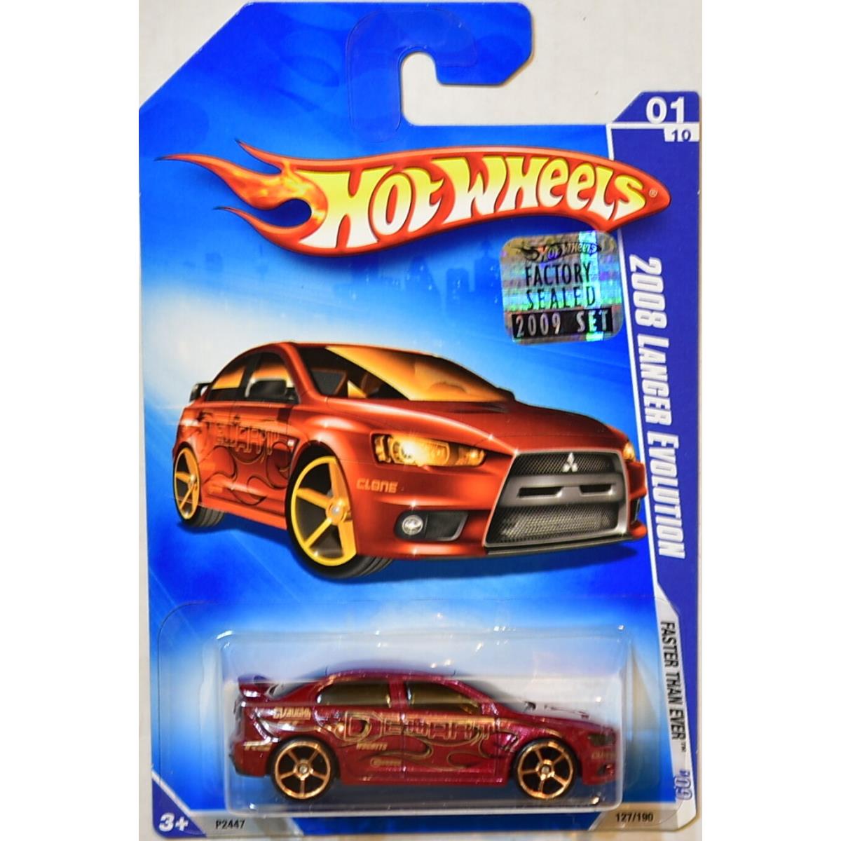 Hot Wheels 2009 Faster Than Ever 2008 Lancer Evolution 01/10 W+