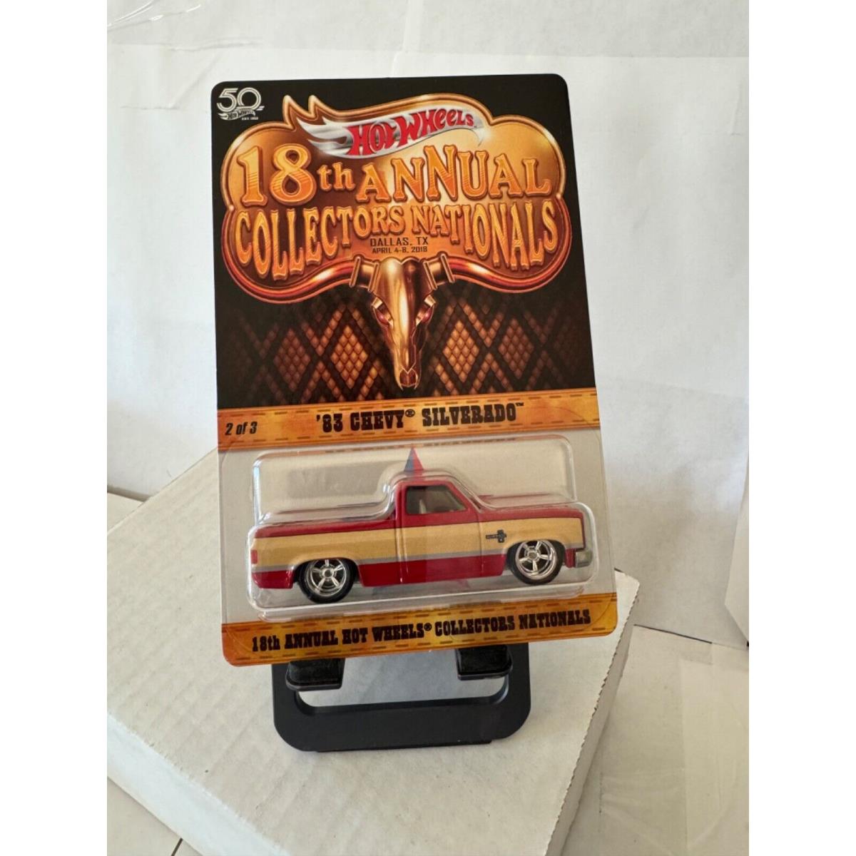 Hot Wheels 18th Collectors Nationals Dallas `83 Chevy Silverado W/protecto B4