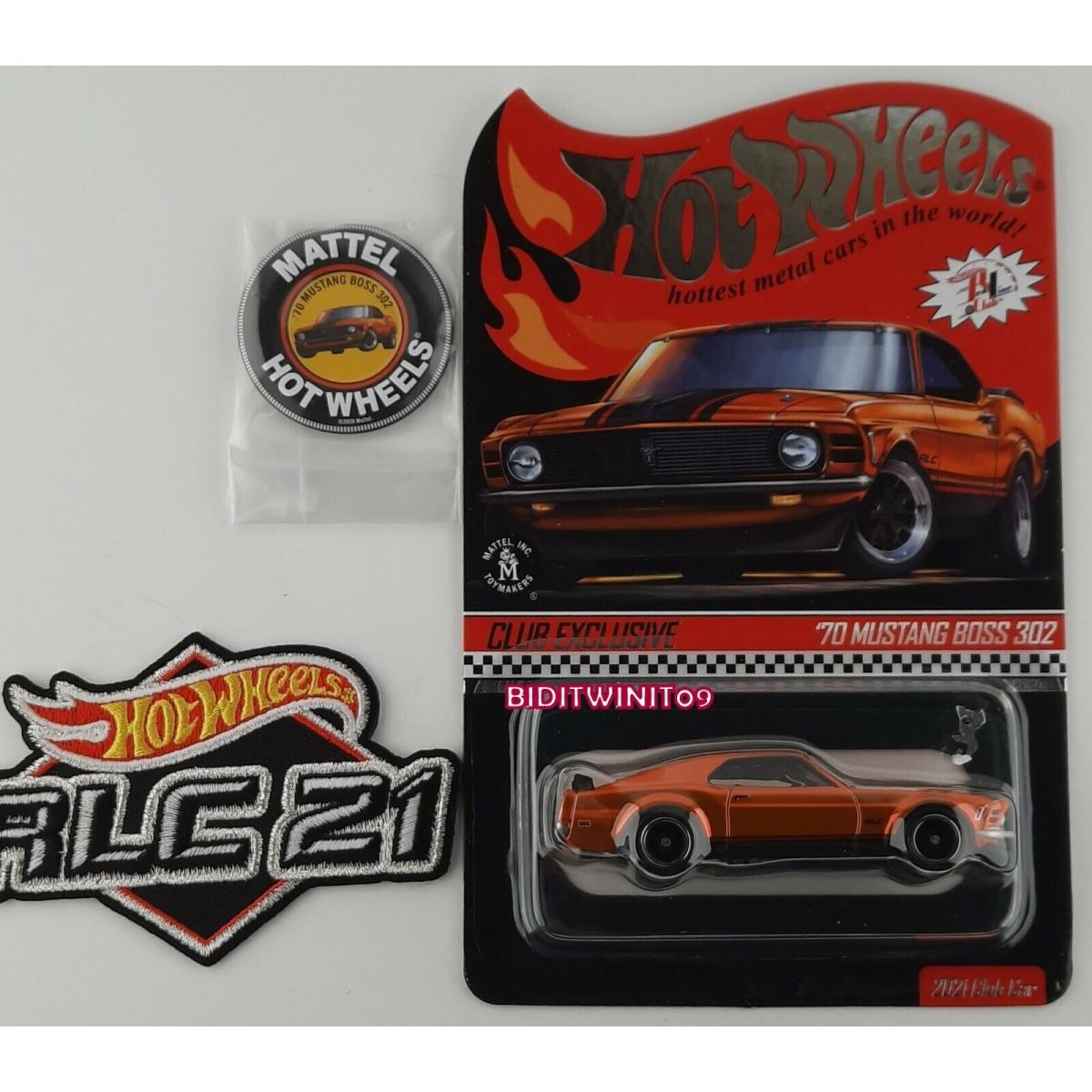 Hot Wheels 2021 Rlc Membership Kit Club Exclusive `70 Ford Mustang Boss 302 W+