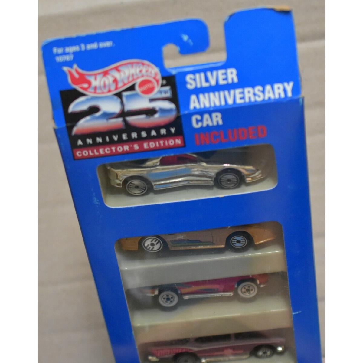 Hot Wheels 5 Car Pack Silver Anniversary Corvette Chevy Camaro Blazer W+