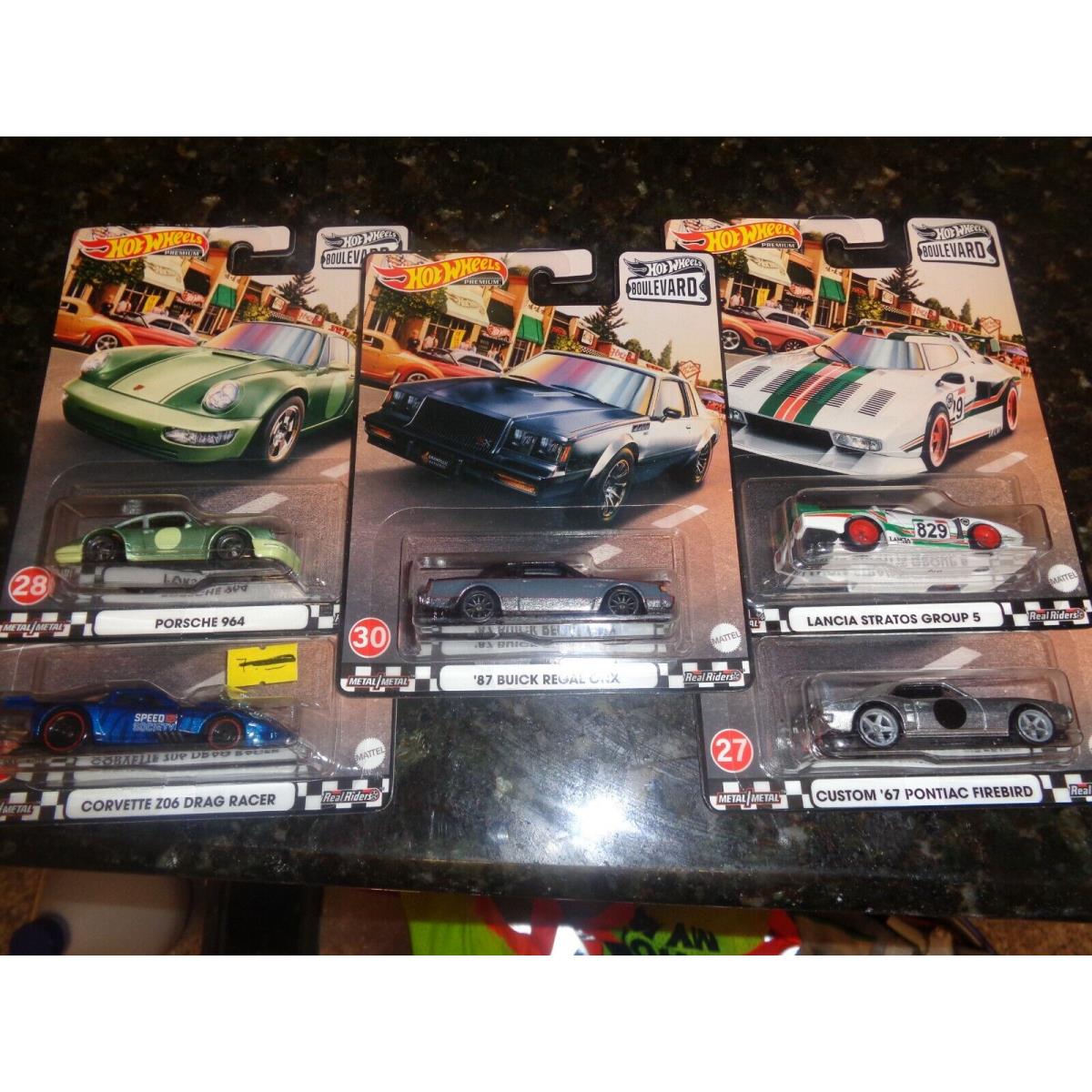 Hot Wheels 2021 Boulevard Set Mix F Corvette Pontiac Porsche Lancia Buick