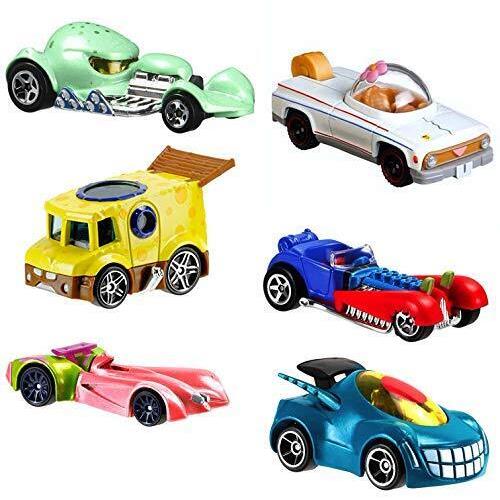 Underwater Wheels Spongebob Character Squarepants 6-Pack Car Bundle +