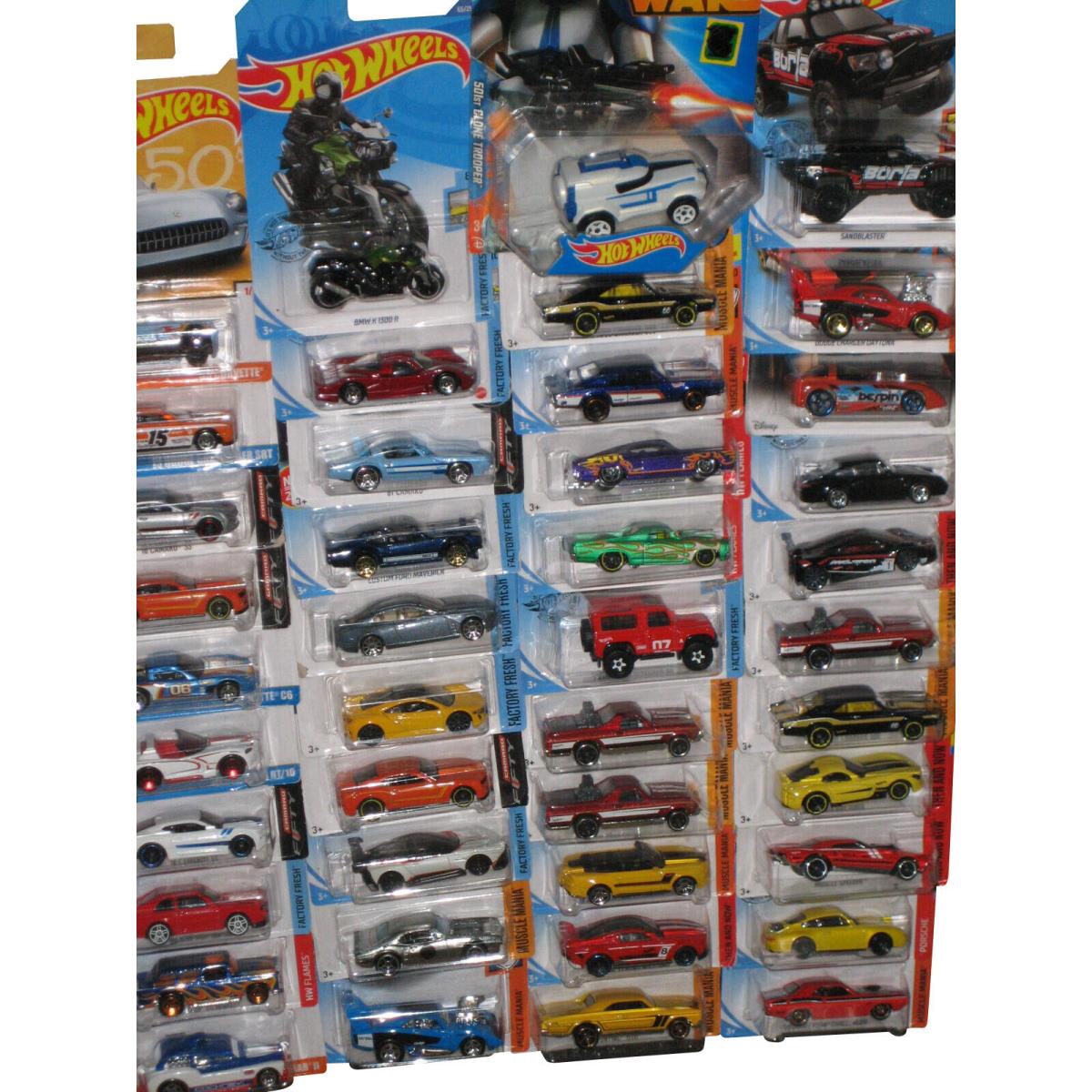 Hot Wheels Matchbox Mattel Mixed Die-cast Toy Cars - Lot of 72 Cars