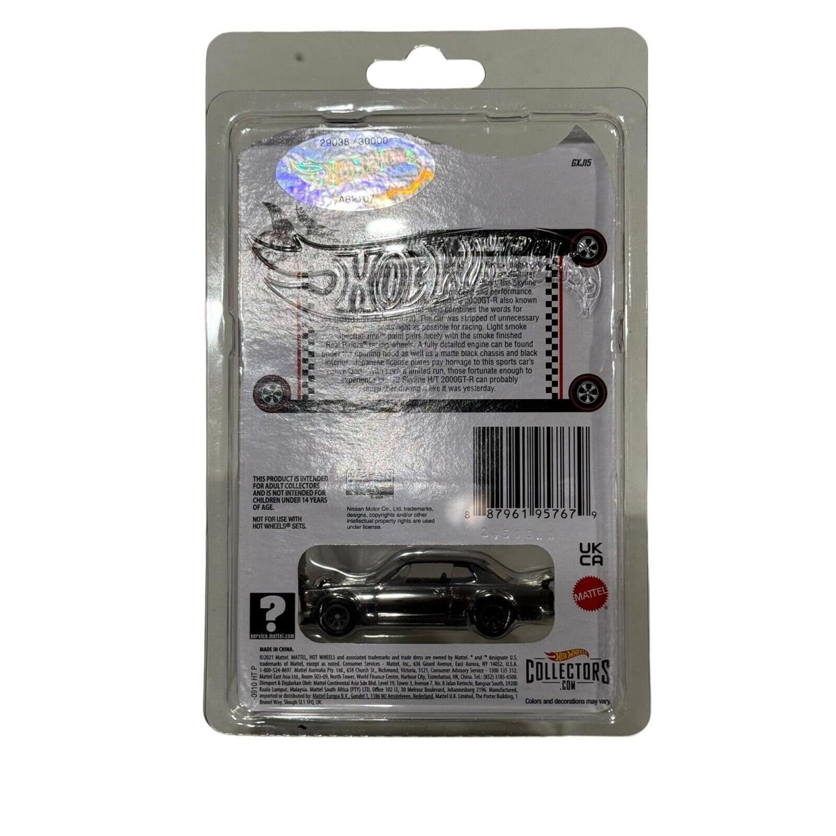 Hot Wheels Rlc 1972 Skyline H/t 2000GT-R Chrome 29038