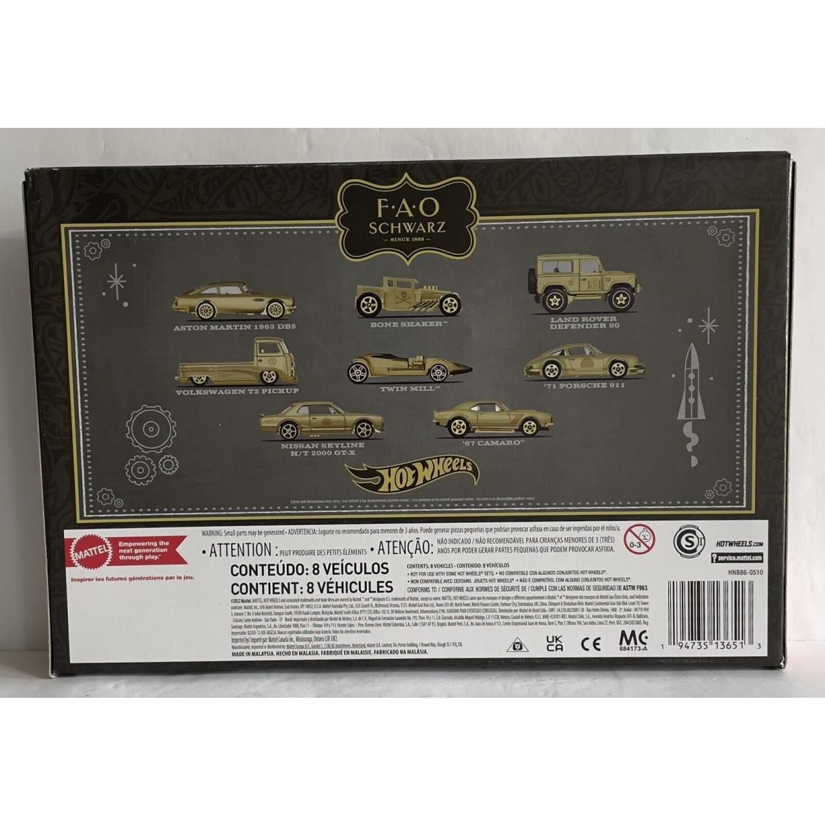 Mattel Hot Wheels x Fao F.a.o Schwarz 160th Anniversary 1:64 Scale 8pk Vehicles