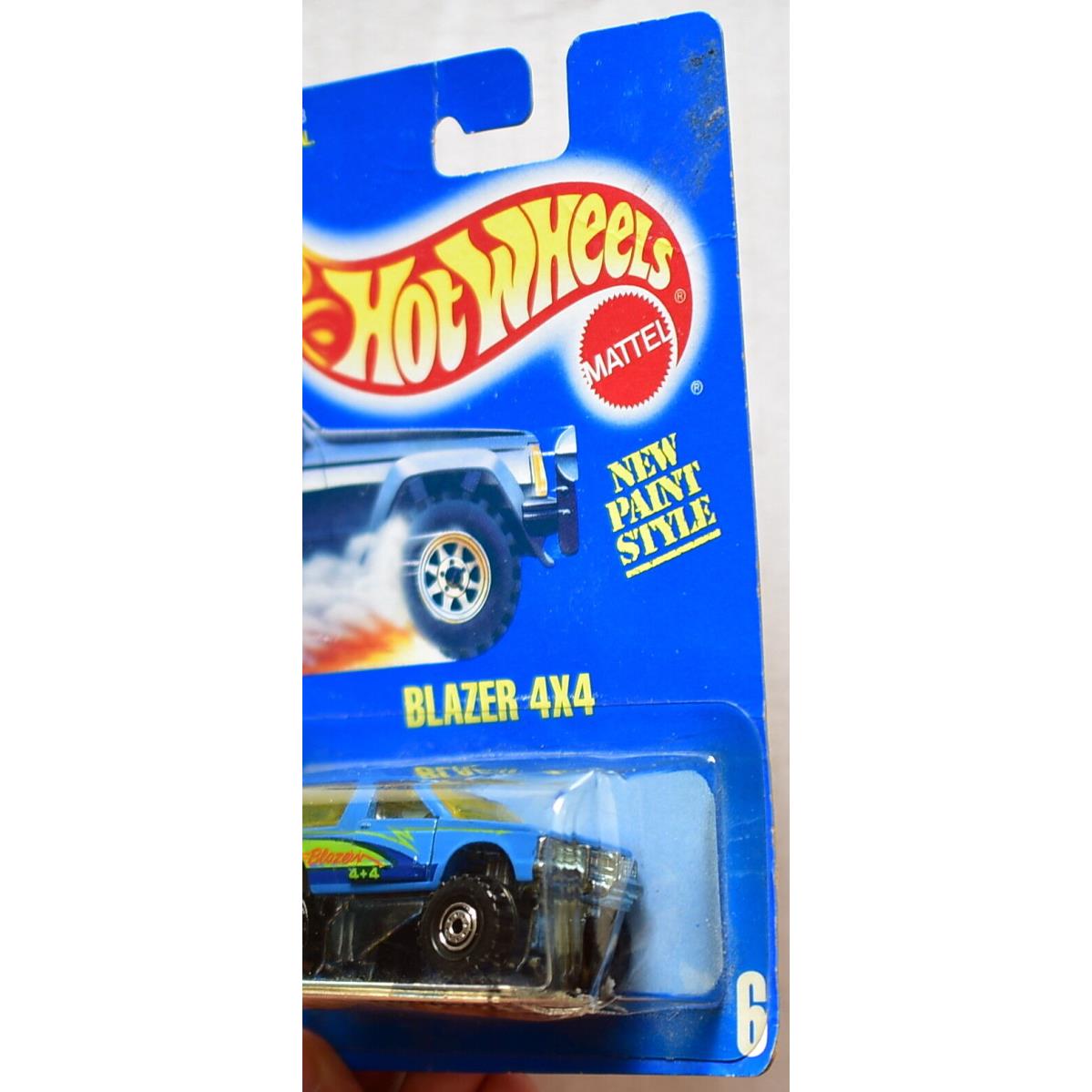 Hot Wheels 1989 Blue Card Blazer 4X4 6 Construction Hub 08 W+