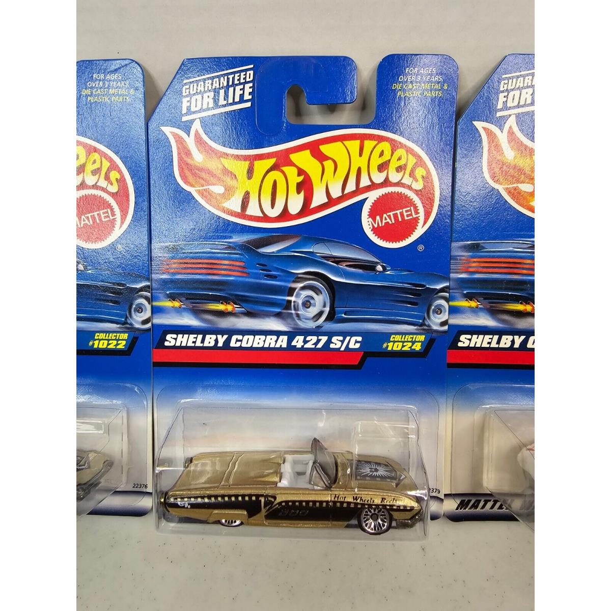 Hot Wheels Shelby Cobra 427 S/c Wrong Card Error + Both Correct Cars 1998