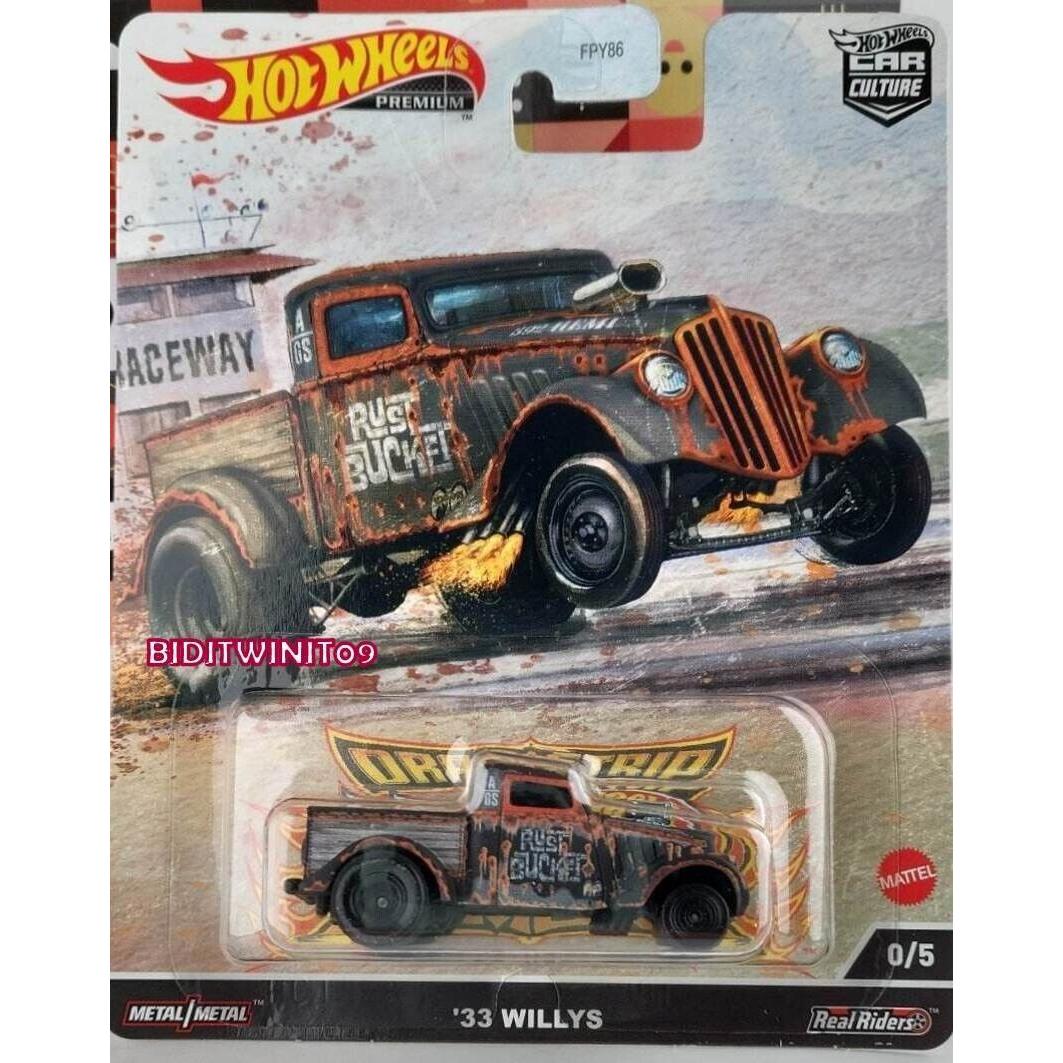 Hot Wheels 2023 Premium Car Culture Drag Strip `33 Willys Chase